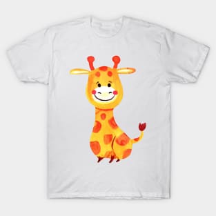 Giraffe body Watercolor T-Shirt